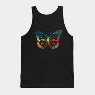 Rainbow butterfly silhouette Tank Top